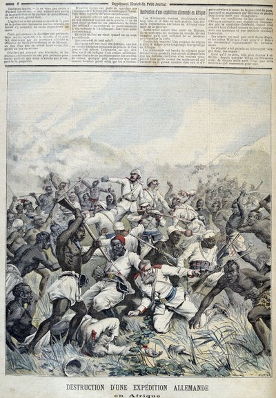 Förstörelse av en tysk expedition till Afrika - i "" Le Petit Journal"" av 1891-10-03 av Henri Meyer