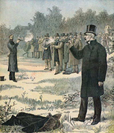 Duell mellan Georges Clemenceau och Paul Deroulede av Henri Meyer