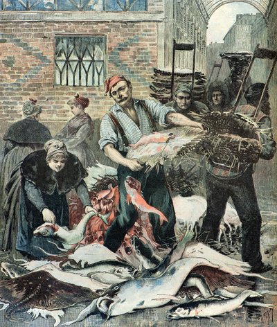 Fiskmarknad i Paris av Henri Meyer