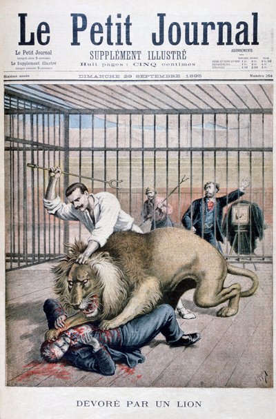 Lejonattack, 1895 av Henri Meyer
