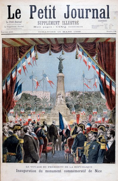 President Faure vid invigningsceremonin av ett monument i Nice, 1896 av Henri Meyer