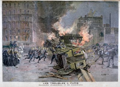 Upplopp i Paris, 1897 av Henri Meyer