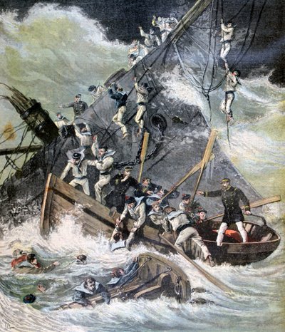 Skeppsbrottet av La Bourdonnais, Sainte Marie, Madagaskar, 1893 av Henri Meyer