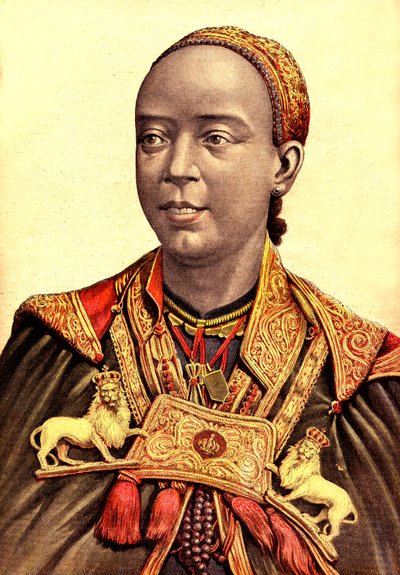 Taytou Bethel, kejsarinna gemål av Menelik II av Etiopien av Henri Meyer