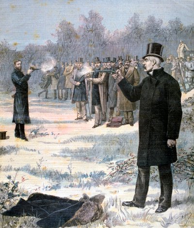 Duellen mellan Paul Deroulede och Georges Clemenceau, 1893 av Henri Meyer