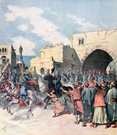 Den franske konsuln anländer till Betlehem under julfestligheterna 1892 av Henri Meyer