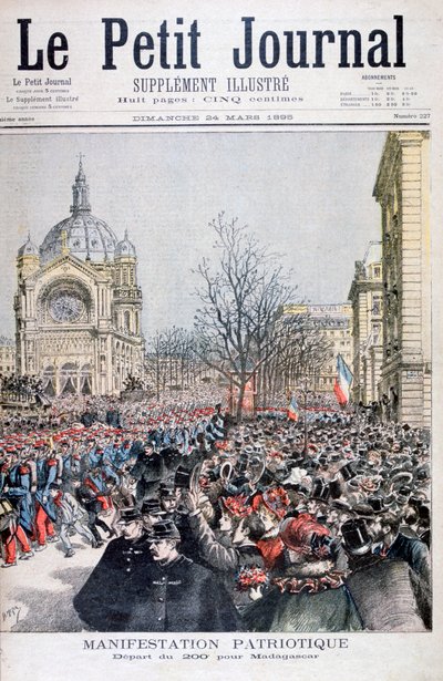 De franska truppernas avgång till Madagaskar, Paris, 1895 av Henri Meyer