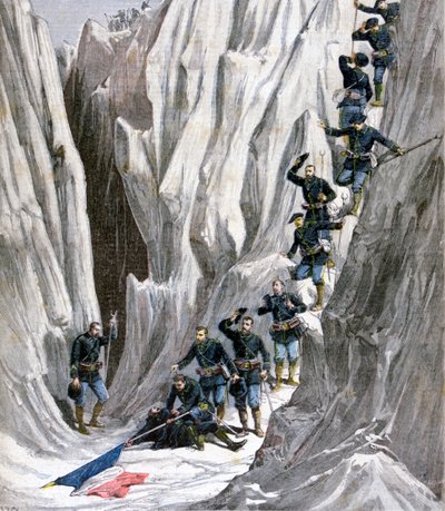 Det upptäckta liket av löjtnant Bujon, franska alperna, 1891 av Henri Meyer