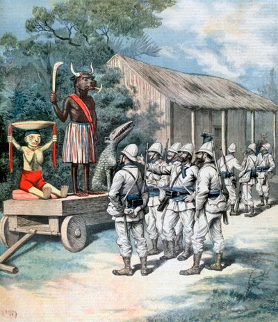 Krigets idol, Kana, Dahomey, Afrika, 1892 av Henri Meyer
