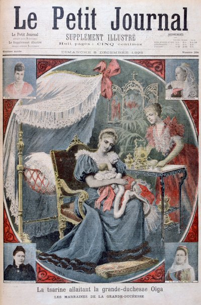 Tsarinan som sköter storhertiginnan Olga av Ryssland, 1895 av Henri Meyer