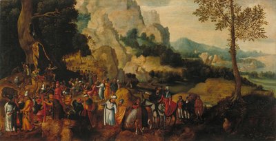 Landskap med Johannes Döparen som predikar av Henri Patinier de