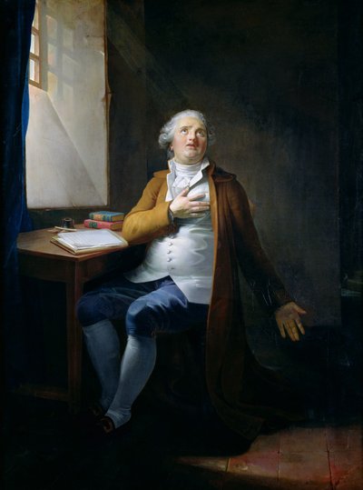 Ludvig XVI (1754-93) i templet, ca 1795 (olja på duk) av Henri Pierre Danloux