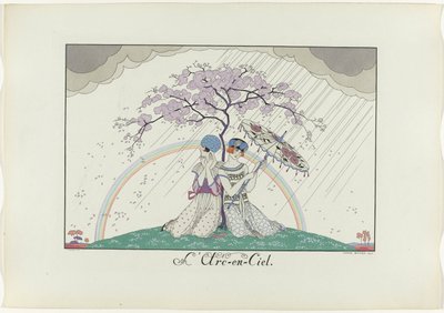 The Happiness of the Day eller Fashionable Graces: The Rainbow. (titel på objekt) The Happiness of the Day eller Fashionable Graces (serietitel) av Henri Reidel