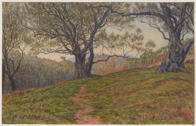 Studie av olivträd. Cagnes av Henri Rivière