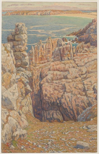 Klipporna vid Camaret av Henri Rivière