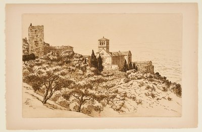 Basilikan i Assisi av Henri Rivière