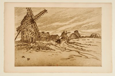 [Kvarnarna i La Palue] av Henri Rivière
