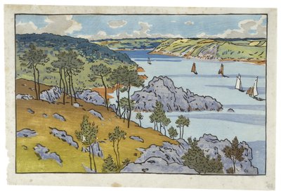 Munnen av Trieux vid Loguivy av Henri Rivière