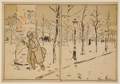 Paris på vintern: program för Théâtre Libre, säsongen 1889-1890 av Henri Rivière