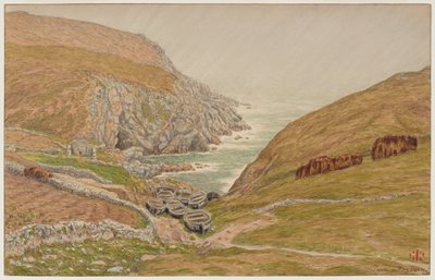 Liten vik nära Pointe du Raz av Henri Rivière