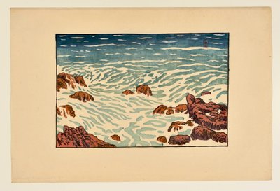 Liten stigande våg, Pointe de La Haye av Henri Rivière