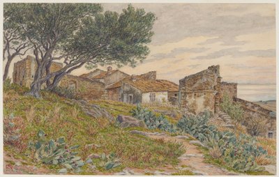 Gamla hus i Bormes av Henri Rivière