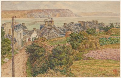 Byn och bukten i Morgat av Henri Rivière