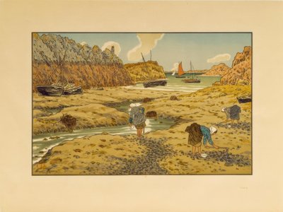 Hamnen i Loguivy vid lågvatten av Henri Rivière