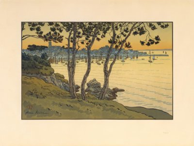 Hamnen i Douarnenez av Henri Rivière