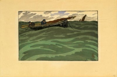 Fiskare till havs (Loguivy) av Henri Rivière
