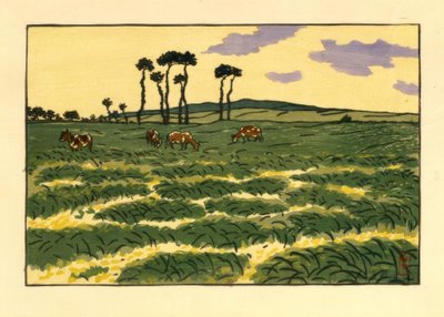 Kor på fältet Garde-Guérin (Saint-Briac) av Henri Rivière