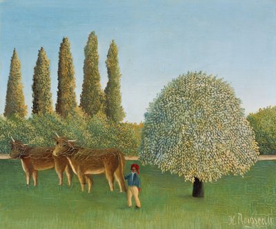 Meadowland (betesmarken) av Henri Rousseau