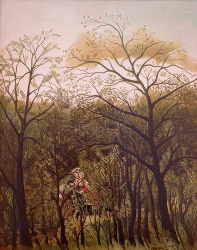 Träffas i skogen av Henri Rousseau