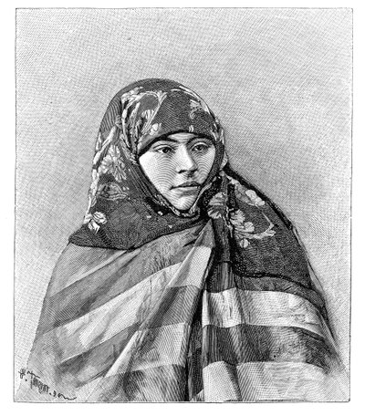 En kvinna från Brussa, Turkiet, 1895. av Henri Thiriat