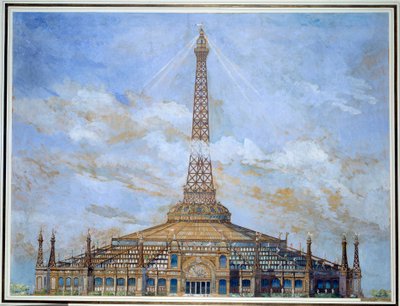 Design av Eiffeltornet för 1900 års världsutställning Gouache av Henri Toussaint (1849-1911) 1900 Sön. 0,9x1,14 m Paris, musee d