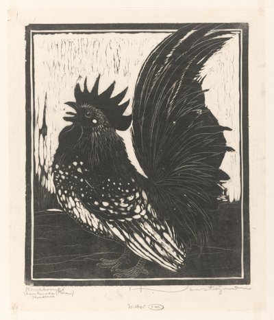 Krielhaantje (originaltitel på objekt) av Henri Verstijnen (signed by artist)