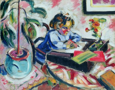 Lilla skolflicka av Henri Victor Gabriel Le Fauconnier