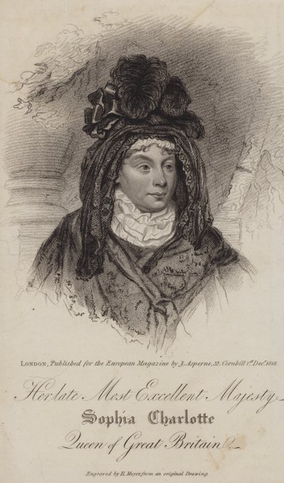 Charlotte av Mecklenburg-Strelitz, drottning gemål av kung George III av Henri after Meyer