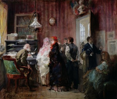 Födelse, Rådhuset i 19:e arrondissementet, ca 1881 av Henri Gervex