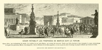 Julius Caesar återställer sin farbror Gaius Marius