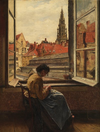 Antwerpens katedral av Henri de Braekeleer