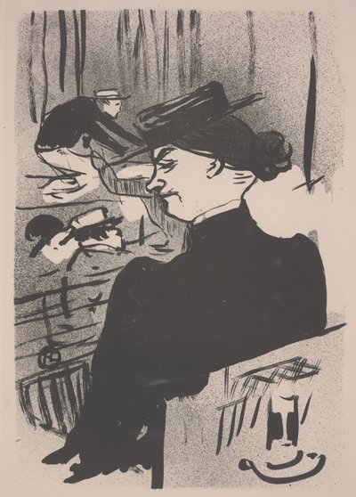 En åskådare under sången om Polin av Henri de Toulouse Lautrec