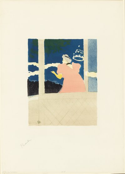 På Ambassadeurs-Sångerska på Café-konserten, från sjätte albumet med L'Estampe originale av Henri de Toulouse-Lautrec
