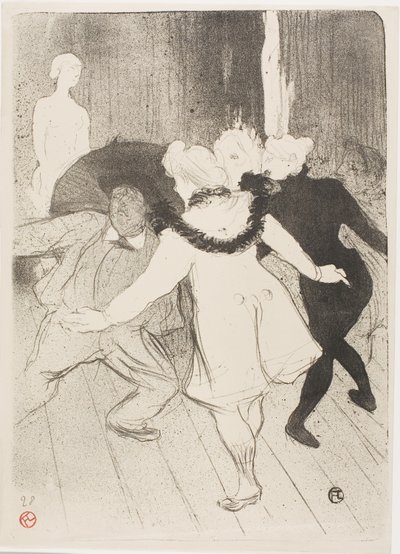 At the Folies-Bergere: The Modesty of Monsieur Prudhomme av Henri de Toulouse-Lautrec