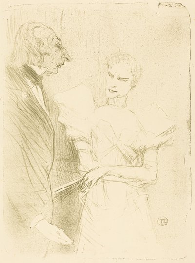 Brandès och Leloir i "Cabotins" av Henri de Toulouse-Lautrec