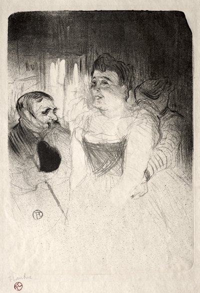 Judic in the Loge av Henri de Toulouse-Lautrec