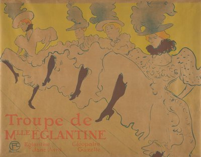 Mademoiselle Églantines trupp av Henri de Toulouse-Lautrec