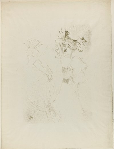 Långivare i Chilpéric, Full Face av Henri de Toulouse-Lautrec