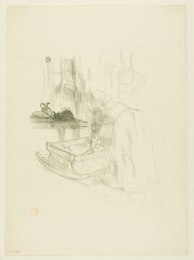 Vaggvisa, från Melodier av Désiré Dihau av Henri de Toulouse-Lautrec