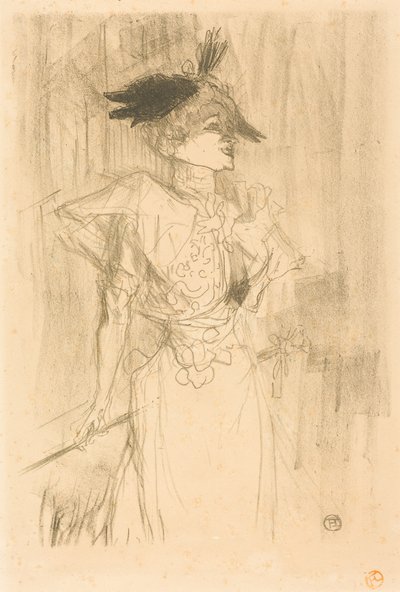 Fröken Marcelle Lender, stående av Henri de Toulouse-Lautrec
